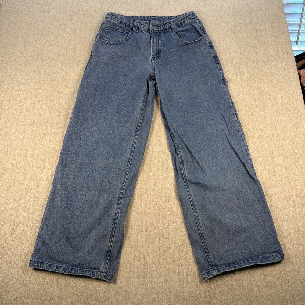Carré Paris France Y2K Baggy Carpenter Jeans Size 28 Utility Pocket Workwear